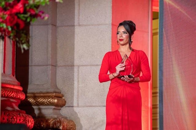 Gabriela Berrospi speaking at the 2026 Hispanic Heritage Gala